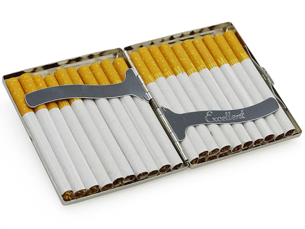 Zigarettenetui Display 8x Classic mit Spange, für 20 Zig.