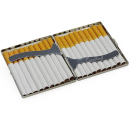 Zigarettenetui Display 8x "Barock Metall " mit Spange, für 20 Zig.
