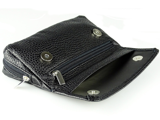 Pfeifentasche "Easy" für 2 Pfeifen, Schwarz&Braun 9,5 x 16,5 cm