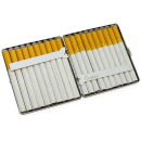 Cigarette Case display 12x "Classic Metall" with clasp, capacity 20 cigarettes