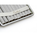 Cigarette Case display 12x "Quarree" with clasp, capacity 20 cigarettes