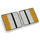 Cigarette Case display 12x "Gentleman" with rubber band, capacity 20 cigarettes