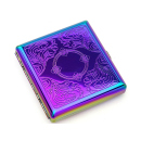 Cigarette Case display 12x "Rainbow" with clasp, capacity 20 cigarettes