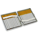 Cigarette Case display 12x "Schlangenhaut" with clasp, capacity 20 cigarettes