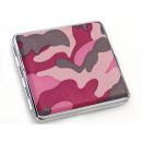 Cigarette Case display 12x "Camouflage" with clasp, capacity 20 cigarettes