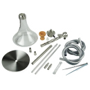 Hookah "Grand Deluxe Silver", screwable, 2 hoses, 70 cm