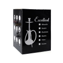 Hookah "Grand Deluxe Silver", screwable, 2 hoses, 70 cm