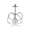 Hookah "Grand Deluxe Silver", screwable, 2 hoses, 70 cm