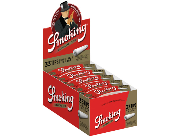 Smoking Conical Tips Gold King Size Slim 50 booklets each 33 Tips