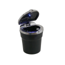 Car-Ashtray "Dark Edition" with LED, 2-coloured assorted, 6p display