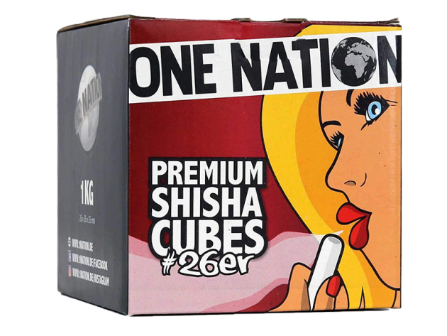 ONE NATION Premium Shisha Cubes #26er (Kokos), 1 Kg