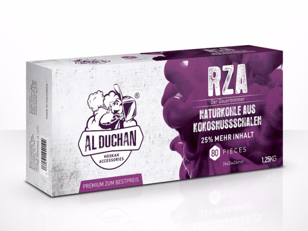 Al Duchan RZA Premium natural charcoal 64p Pack, 1 Kg