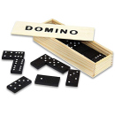 Holz Dominospiel in Holzschachtel, 15x5x3cm, 28-teilig