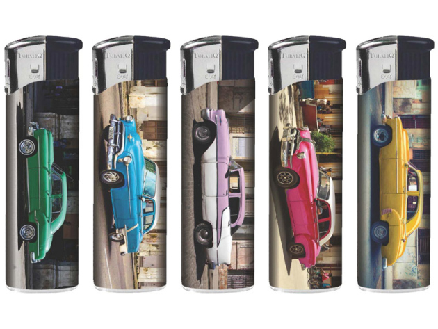 Elektrofeuerzeuge "Cuba Oldtimer"  50er Display