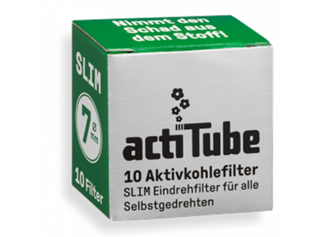actiTube Slim active-charcoal filters 7mm 10p pack