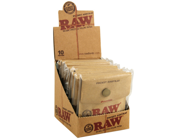 Taschenascher "RAW" 7,5x9cm, 10er Display