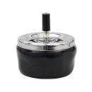 Rotary Ashtray Stone Pattern Black, Ø 11 cm