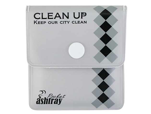 Taschenascher "Clean Up" weiß, 12er Display