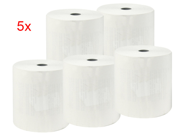 Thermo-Kassenrolle 58 mm x 50 m Rückseitendruck Tankstelle, 5er Pack