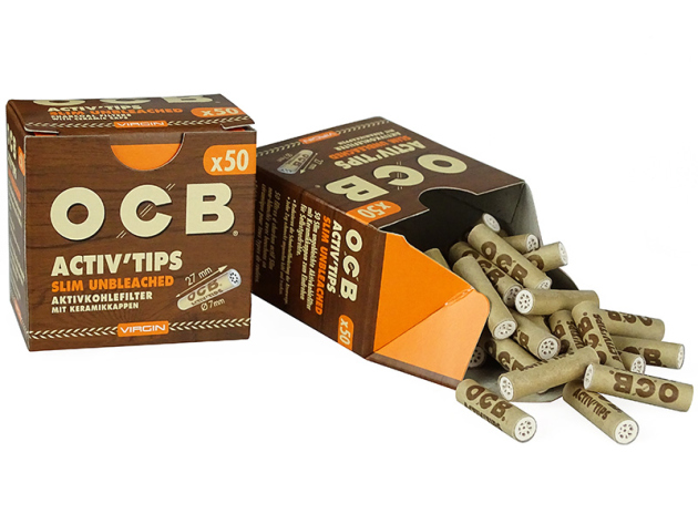 OCB Activ Tips Slim Aktivkohle-Filter 7mm 50-500 Stck 