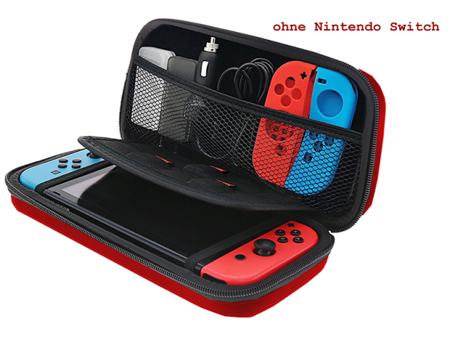 Transportetui für die Nintendo Switch und Zubehör- Rot, UVP: 14,95 Euro