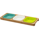 Bambustablett mit 3 Schälchen