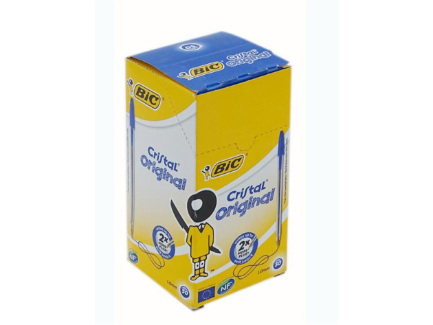 BIC Kugelschreiber Cristal Original 0.4 mm Blau 50 Stück