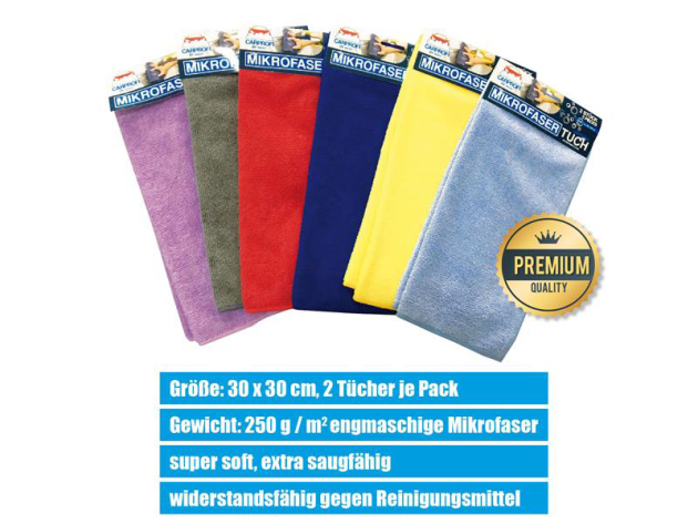 Universal Mikrofasertuch Carprofi,12 x  2er Pack; sortiert