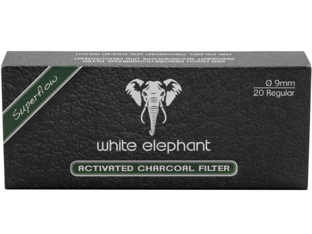 White Elephant Aktivkohlefilter  Size Ø 9 mm, 20 Stück