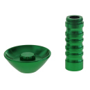 Shishakopf "Metall" Grün-Metallic auseinanderbaubar, 10,5 cm, 2,4 cm Öffnung