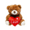 Plüsch Teddybären mit Herz, 6er set, ca. 23cm