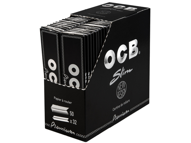 OCB Black Premium Slim 50 booklets each 32 leaves