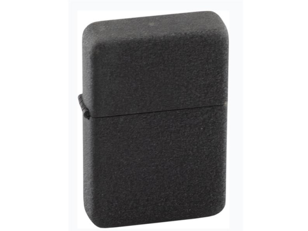 Benzinfeuerzeug Matt schwarz crackle