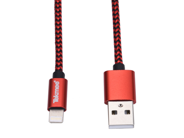 Tekmee Ladekabel USB auf Lightning , 1m, versch. Farben
