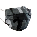 Mundbedeckung Camouflage schwarz-grau 100 % Baumwolle mit...