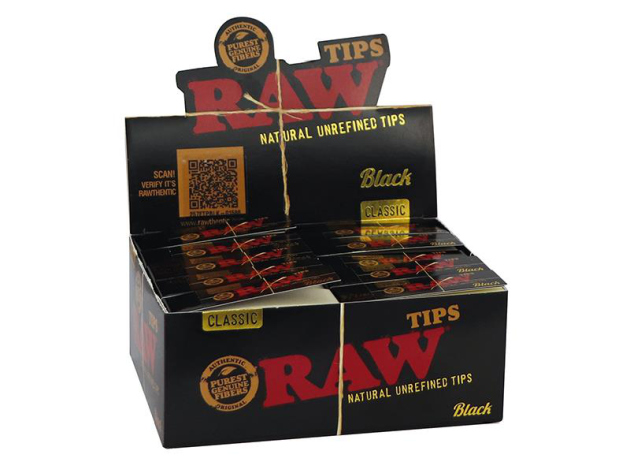 RAW - Filter Tips Black (natural unrefined) 50 Hefte je 50 Filter Tips
