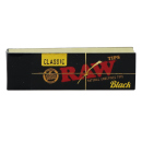 RAW - Filter Tips Black (natural unrefined) 50 Hefte je...