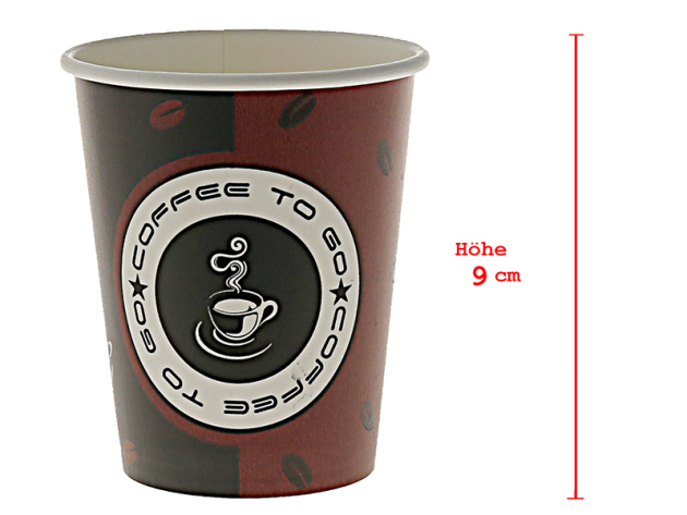 Made in DE 200 Stück Coffee to go Becher 200ml Pappbecher 0,2l Kaffeebecher Made in DE 200 Stück Coffee to go Becher 200ml Pappbecher 0,2l Kaffeebecher