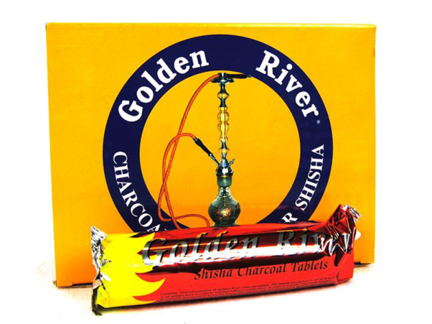 Golden River Shishakohle, 40 mm, 10 Rollen je 10 Tabletten (insg. 100 Stück)