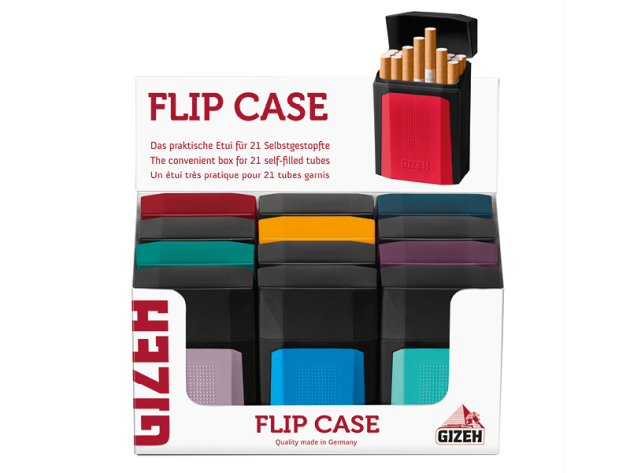 Zigarettenboxen "Gizeh-Flip Case" für 21 Zig. 12er Display
