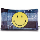 Plüschkissen Smiley im Jeans-Look Farbe: Denim,...