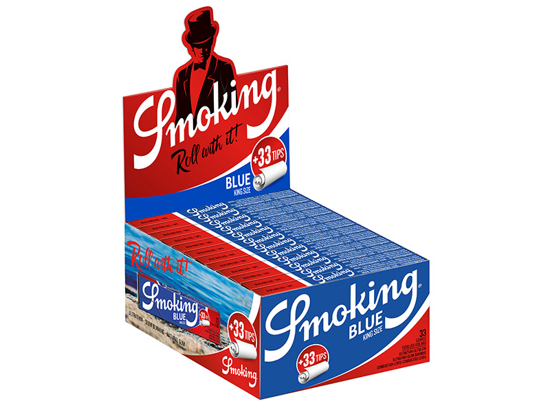 Smoking RED-KS Slim, 50 Hefte à 33 Blättchen, Rot – King Size Papers
