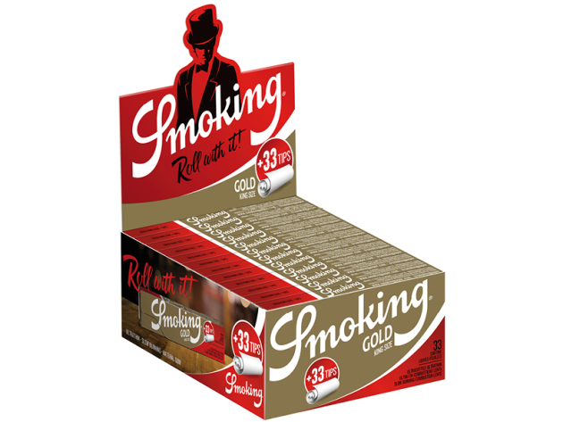 Smoking King Size Red 24 booklets each 33 leaves + tips