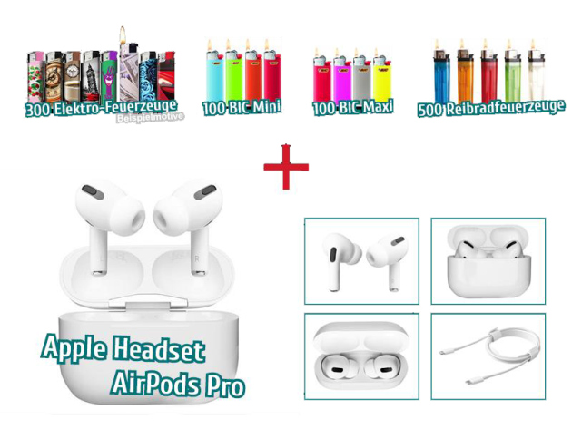 Aktion 1000 Feuerzeuge + Apple AirPods Pro Aktion