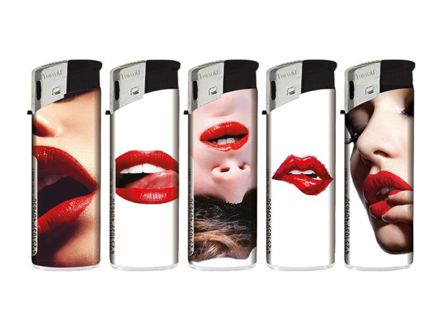 Elektrofeuerzeuge "HOT LIPS" ; 50er Display