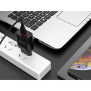 Netzstecker 1x USB Adapter, schwarz