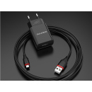 Netzstecker 1x USB Adapter, schwarz