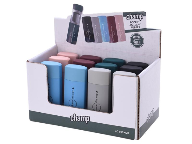 Taschenascher "Rubber Style"; 12er Display