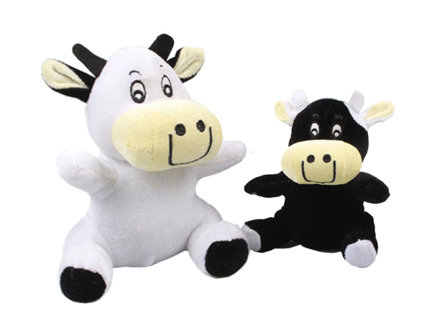 Plüsch Kuh sitzend, 15 cm, 2- fach sortiert, 2 Stück