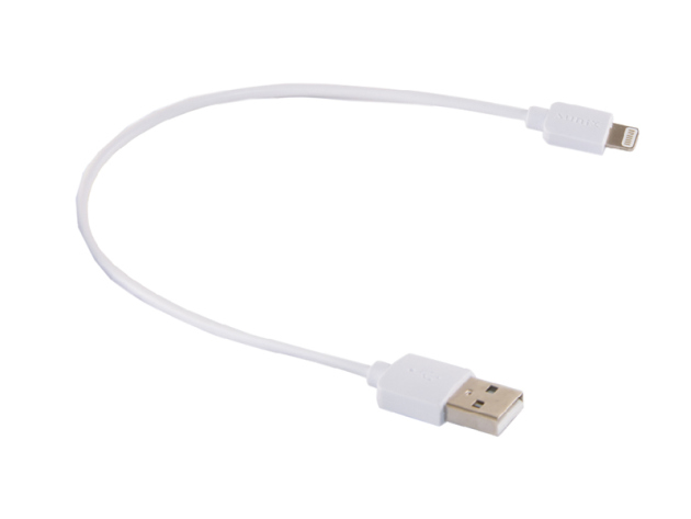 Ladekabel USB auf Lightning, kurz 25 cm, weiß